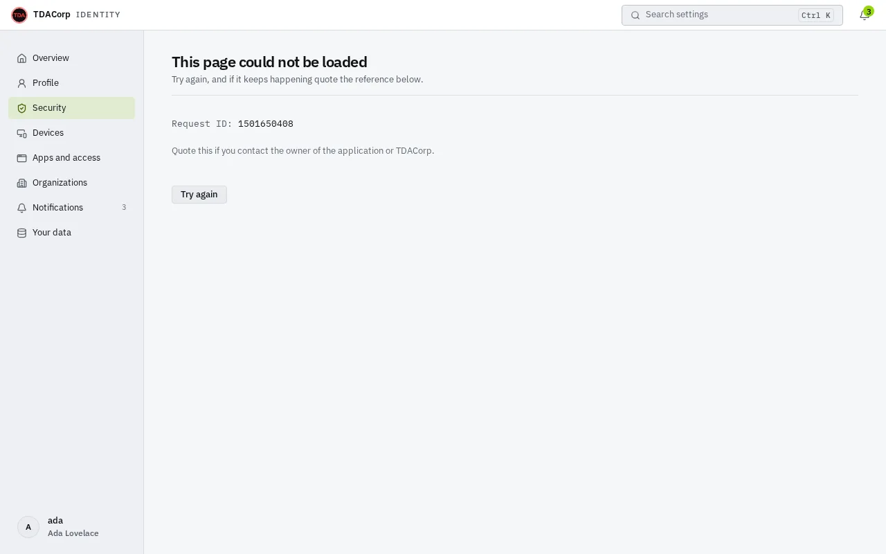 The Linked accounts tab of the security settings: the page says No accounts linked.